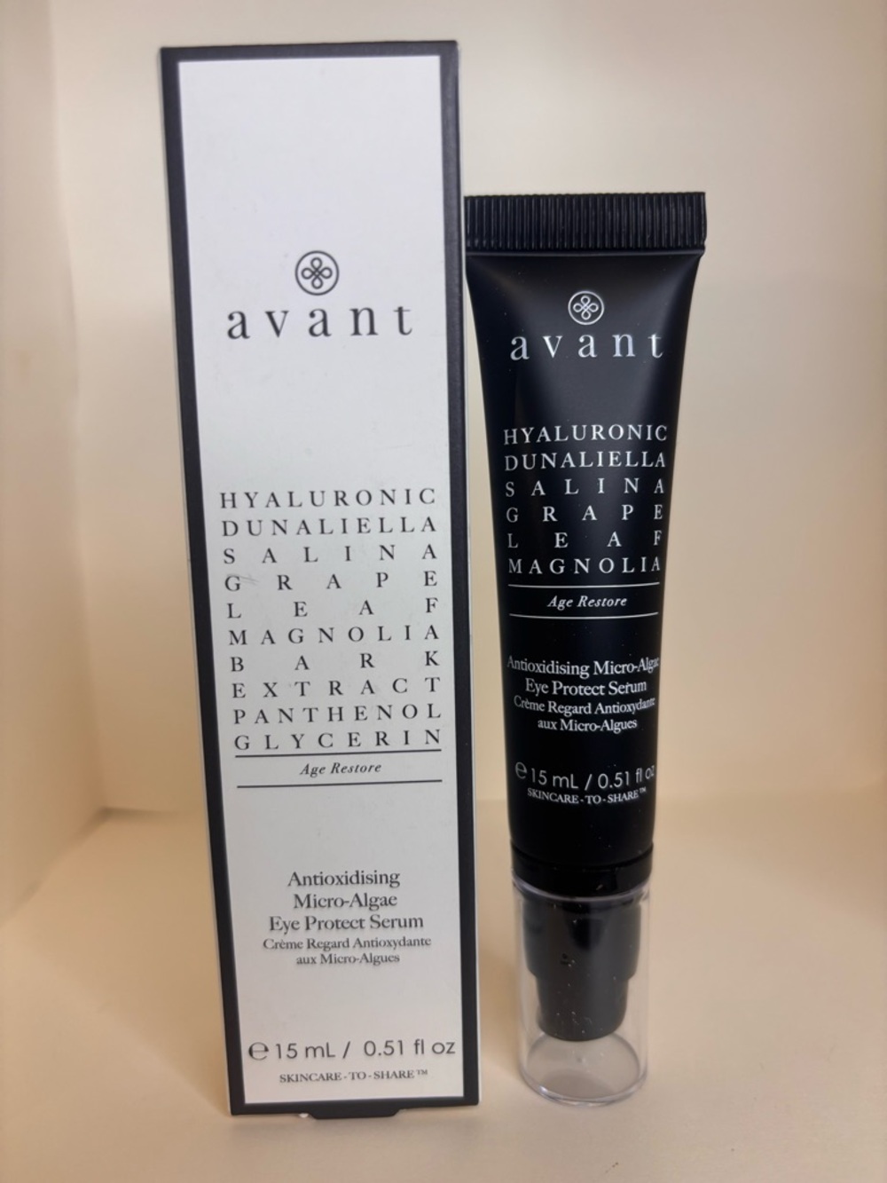 Avant Hyaluronic Antioxidising Eye Protect Serum - Black & White